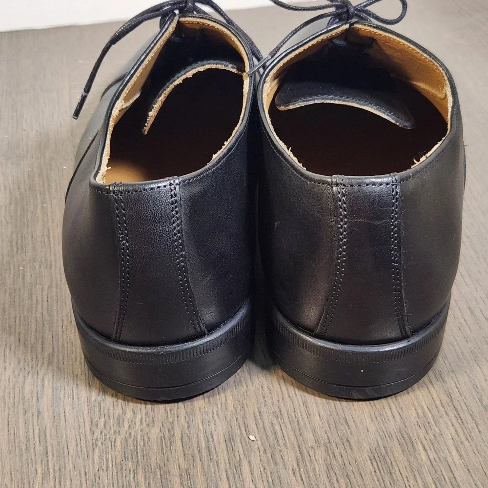 9.5 Bruno Magli Ricci Men's Black Leather Cap Toe Oxford Dress Shoes Worn Once